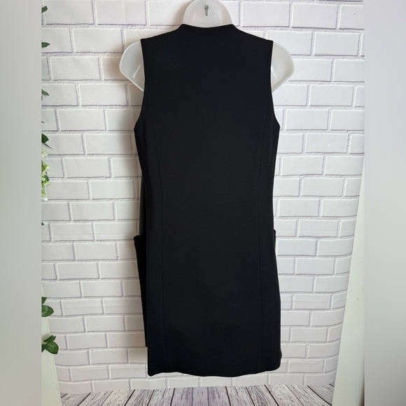 Estelle & Finn Sleeveless black Faux Leather Trim Vest Dress Size: 4 - Picture 8 of 11